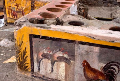 Descubren en Pompeya un termopolio, un restaurante de comida para llevar, que conserva restos de alimentos