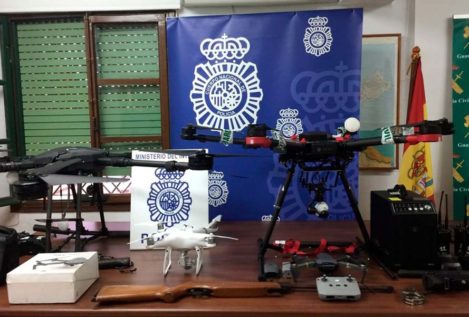 Desarticulada la primera red en España que utiliza drones para trasladar drogas