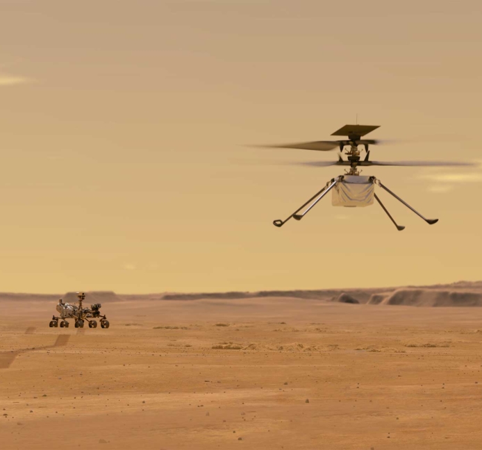 Los drones llegan a Marte