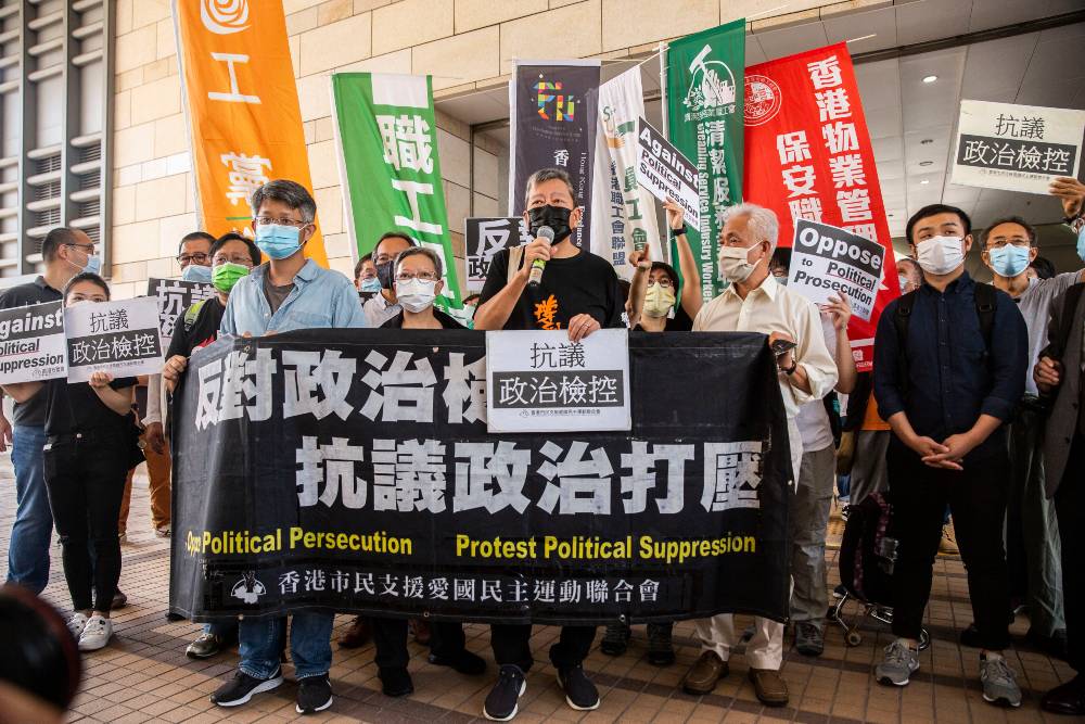 Nueve activistas prodemocracia de Hong Kong, culpables por la manifestación de 2019