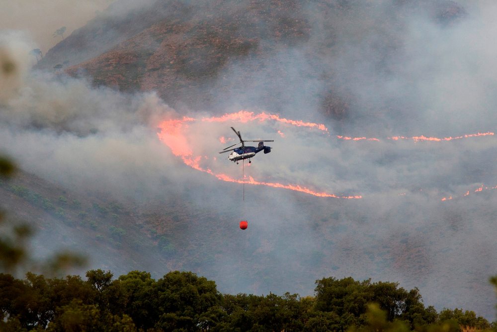 Dan por controlado el incendio de Sierra Bermeja