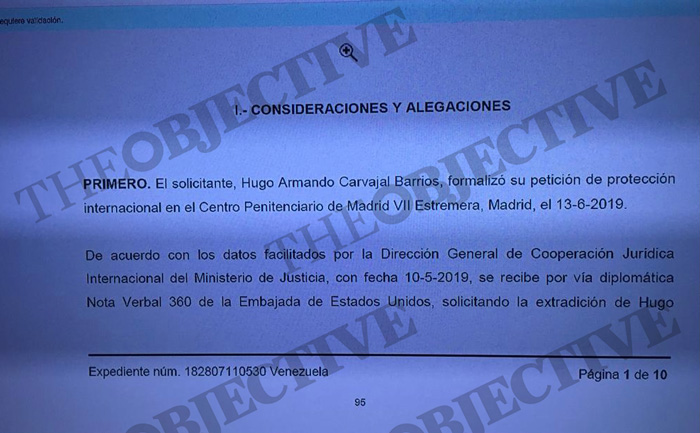 El Gobierno ocultó que 'El Pollo' Carvajal pidió asilo antes de que EEUU exigiera su extradición