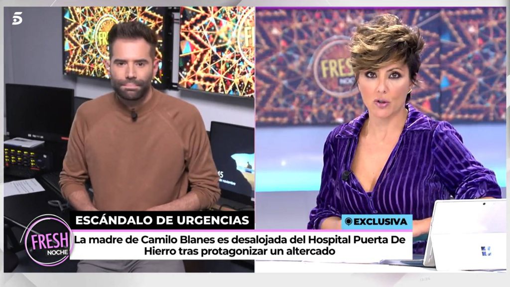'Ya son las ocho' contó lo ocurrido con la madre de Camilo Blanes y un trabajador del hospital donde está ingresado su hijo (Mediaset)