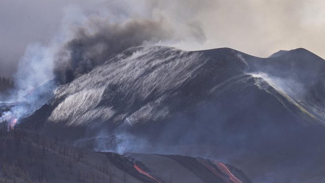 Registran una reactivación de la colada sur del volcán de La Palma