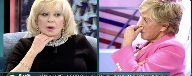 Bárbara y Chelo García-Cortés vivieron un momento de tensión en directo por las afirmaciones de la periodista (Mediaset)