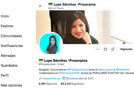 Twitter veta de nuevo la cuenta de Guadalupe Sánchez unas horas después de desbloquearla