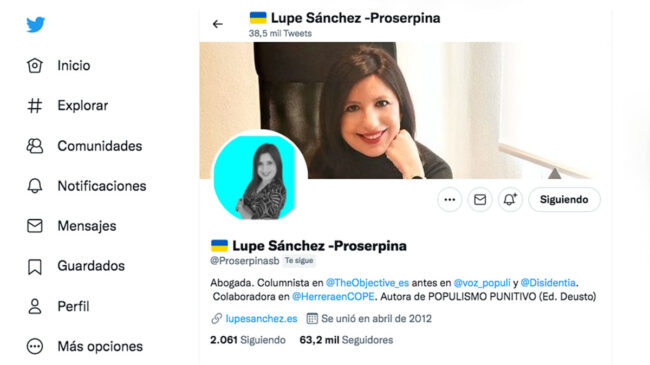 Twitter da la razón otra vez a Guadalupe Sánchez: le devuelve el perfil tras su cuarto veto