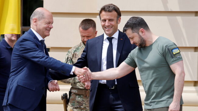 Macron, Scholz y Draghi visitan Ucrania para respaldar su candidatura a la UE