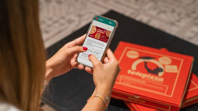 Telepizza lanza un nuevo servicio para realizar pedidos a domicilio a través de WhatsApp