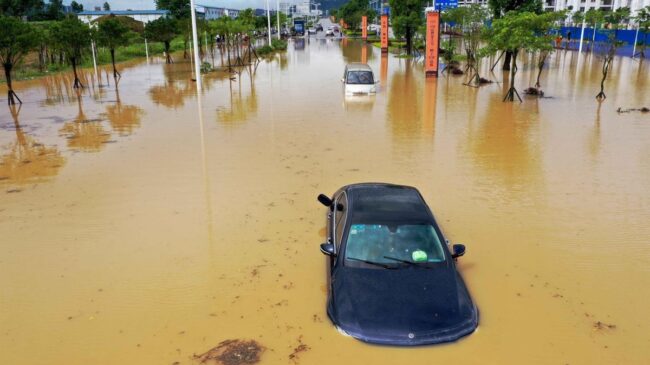 Las lluvias torrenciales dejan diez fallecidos y casi dos millones de afectados en China