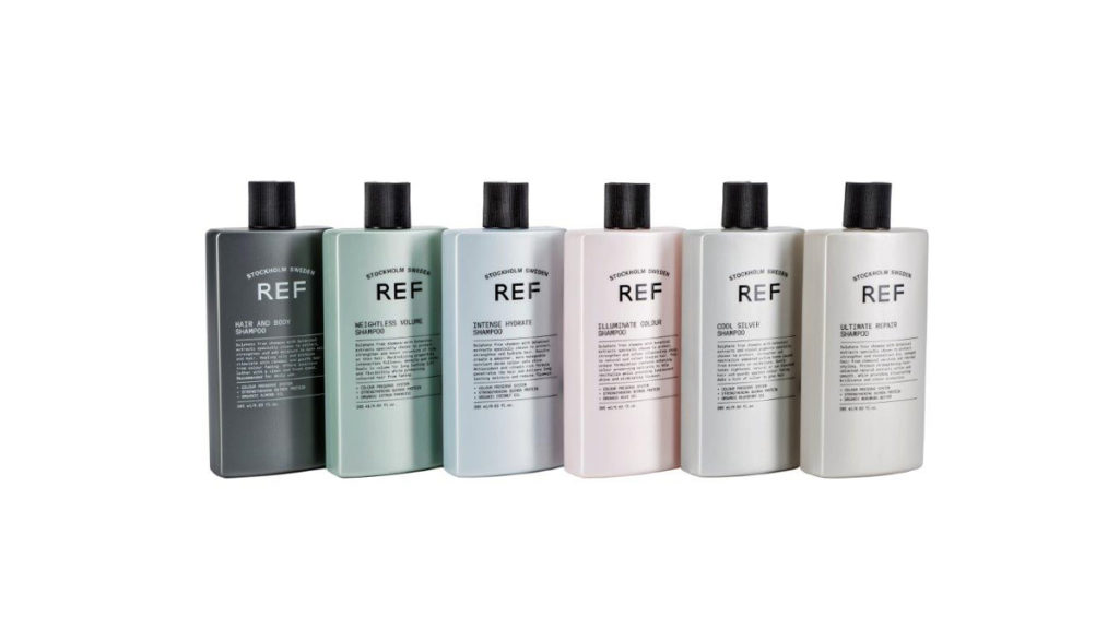 Range of organic shampoos from REF Stockholm