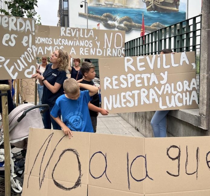 Los refugiados ucranianos en Cantabria cargan contra Revilla: «No nos rendiremos»