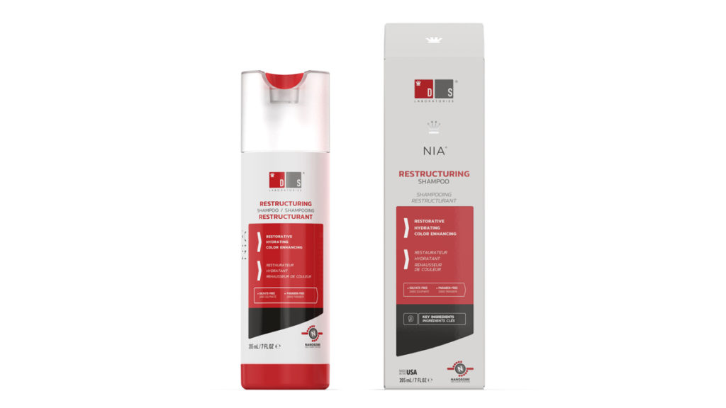 Nia restructuring shampoo.  Recommended retail price: €17.90
