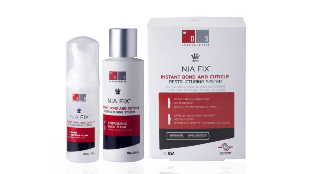 Nia's hair treatment.  Recommended retail price: €34.90